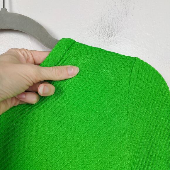 Vintage 60s Bobbie Brooks Dress Womens XS Lime Green Tie Waist Mod Retro FLAWS - Picture 9 of 10